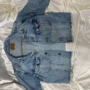 cropped jean jacket